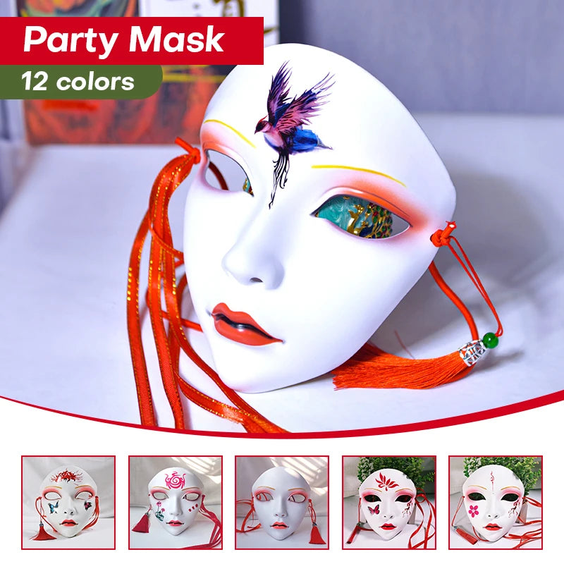 Halloween Party Mask Chinese Style Hand-Painted