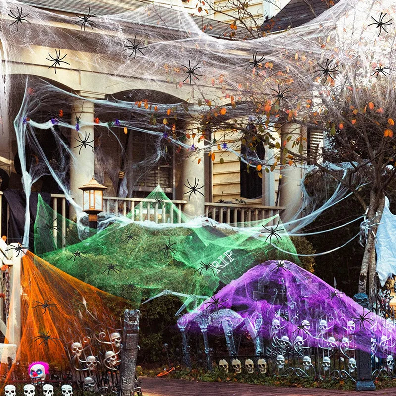 Halloween Party Scene Props Spider Web
