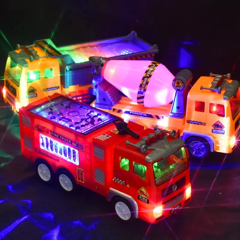 Kids Electric Fire Truck Toy With Siren Sounds