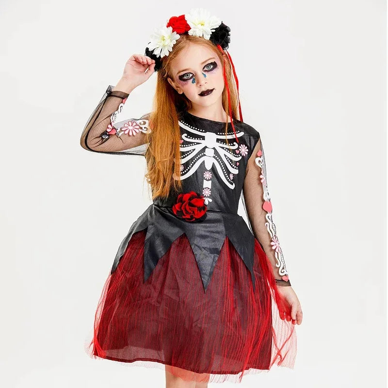 Halloween cosplay girls sleepveless party dress