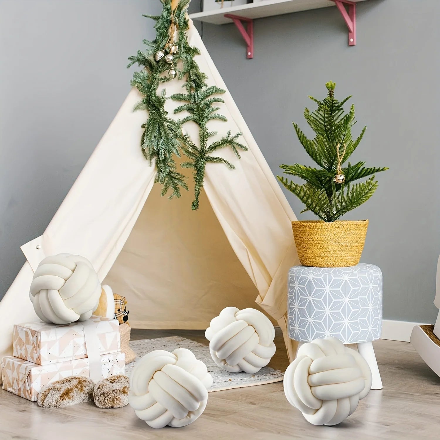 Deco Striped Knot Pillow