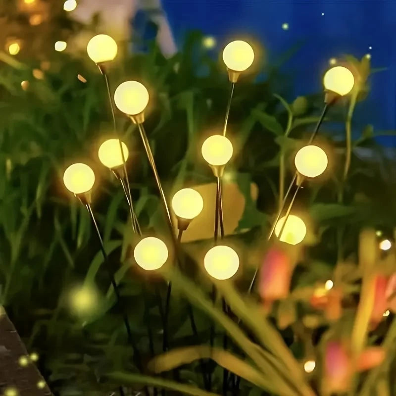 Solar LED Firefly Lawn Lamps Pathway Decoration