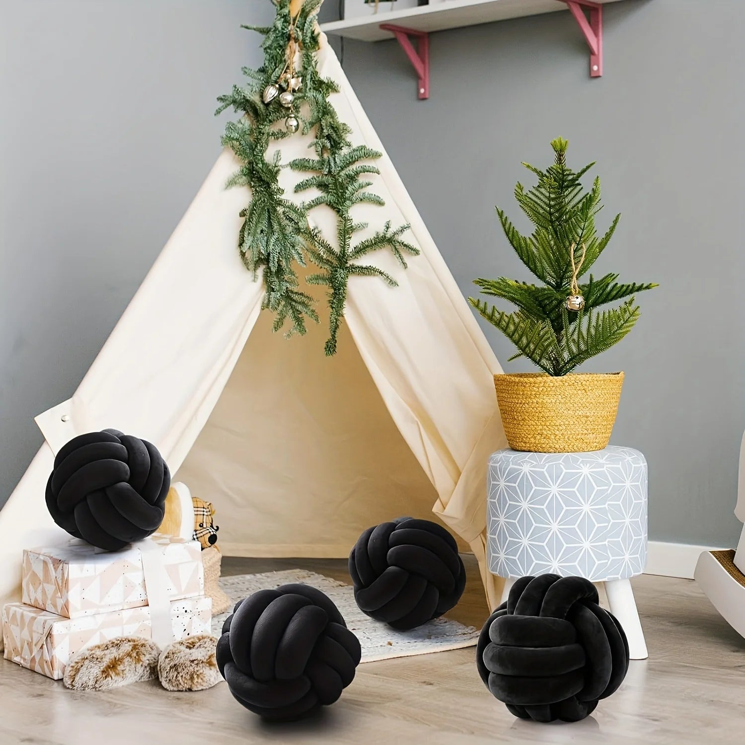 Deco Striped Knot Pillow