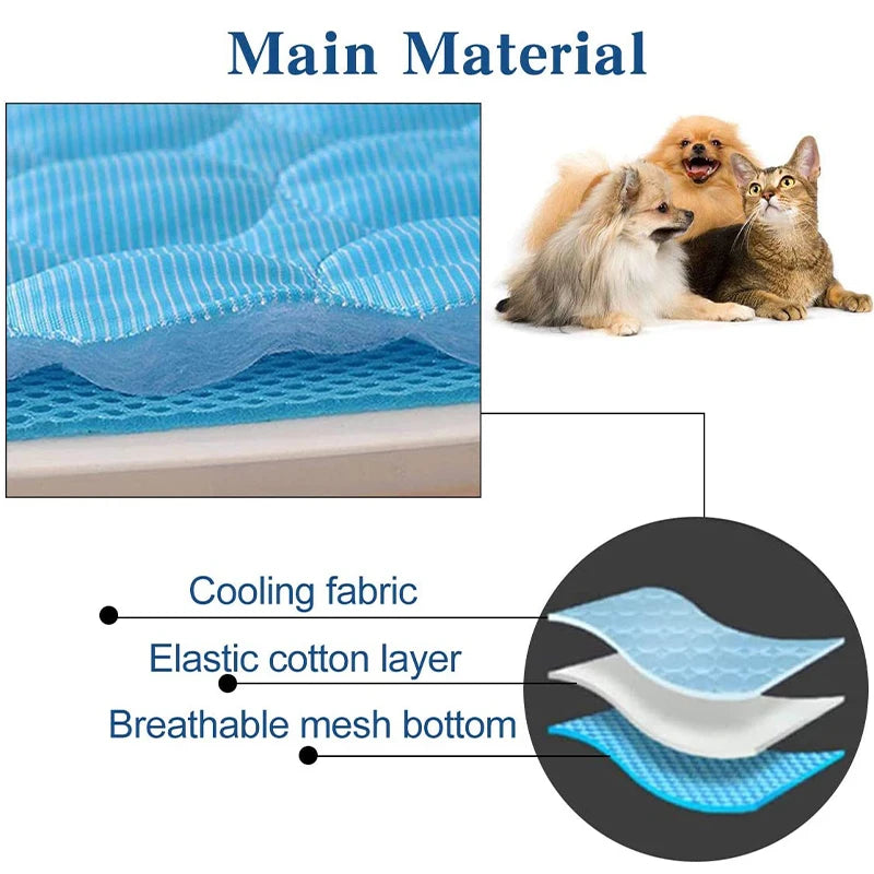Pet Cooling Ice Pad Blanket
