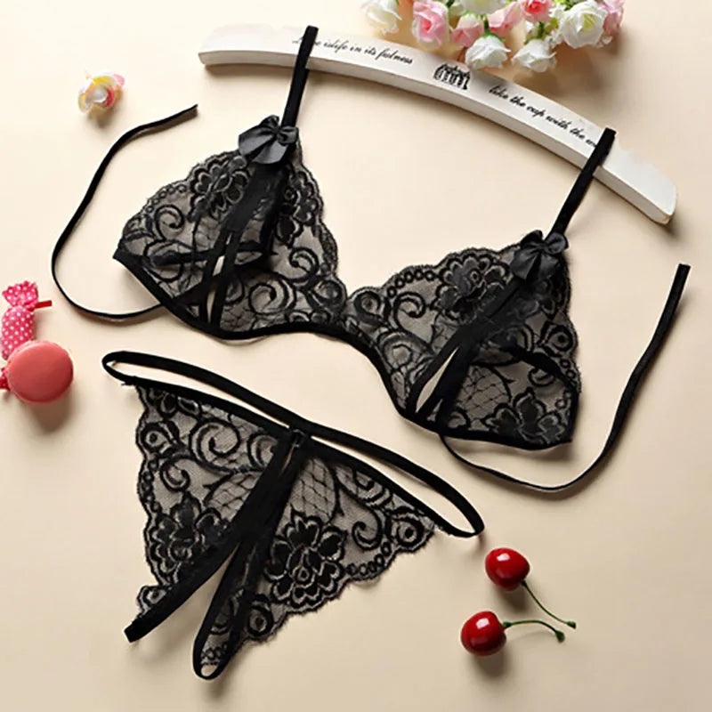 Women Sexy Lingerie Lace Underwear Bra Panty Erotic Set