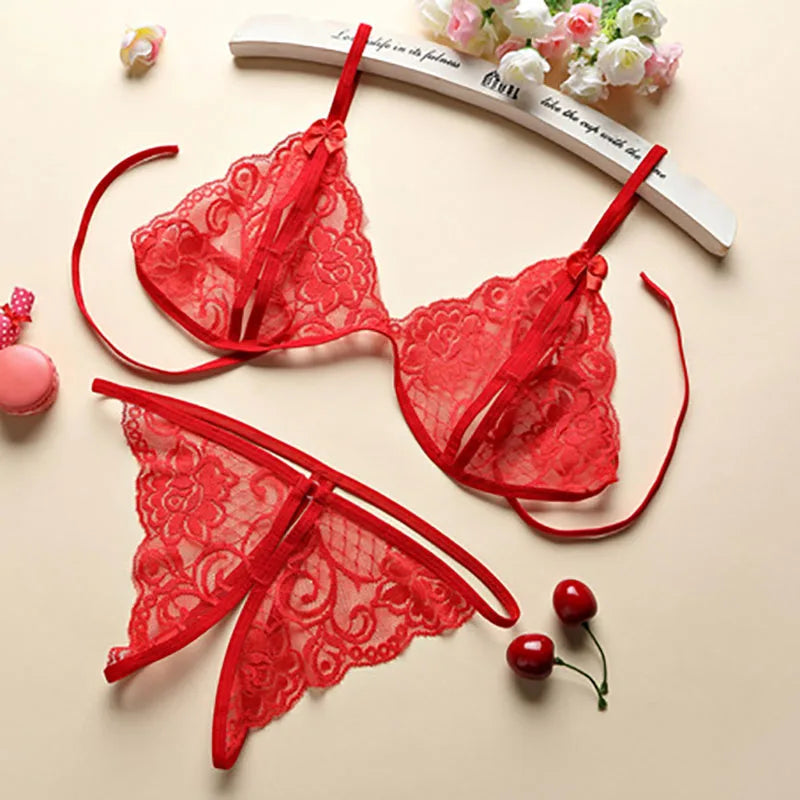 Women Sexy Lingerie Lace Underwear Bra Panty Erotic Set