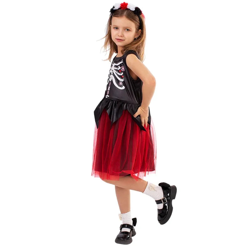 Halloween cosplay girls sleepveless party dress