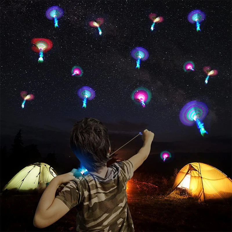 5/20/50Pcs Kid LED Light Arrow Rocket Helicopter Flying Toys
