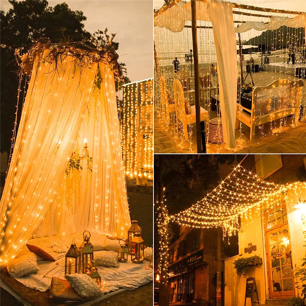 Solar Curtain Waterproof Solar String Lights