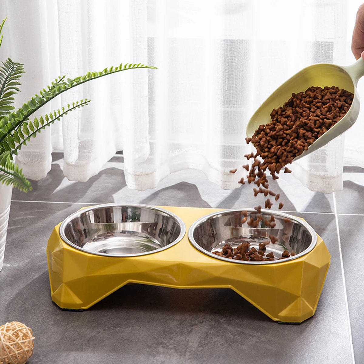 1pc Stainless steel Large capacity pet bowl