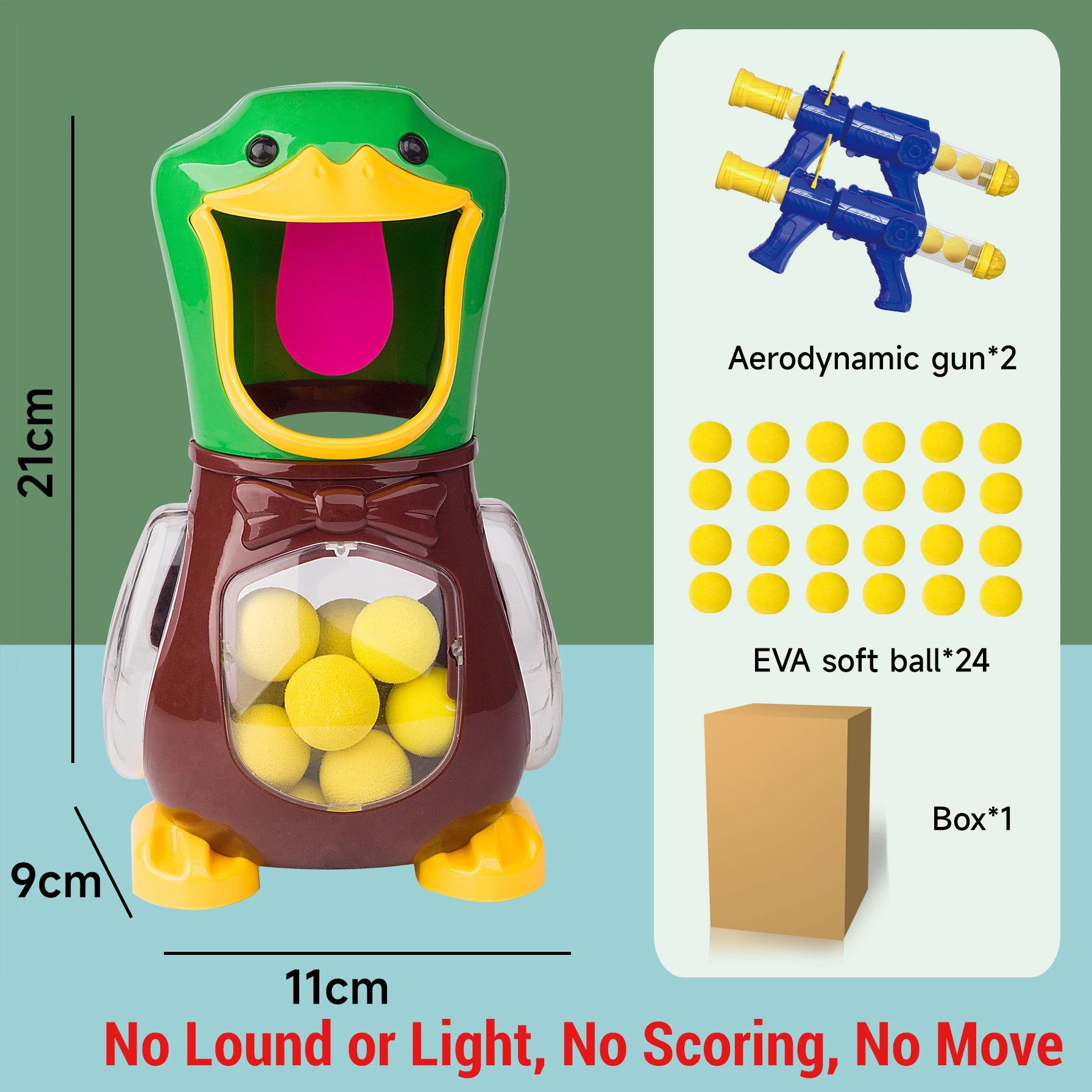 Hungry Shooting Duck Air-powered Gun Toy for Kids