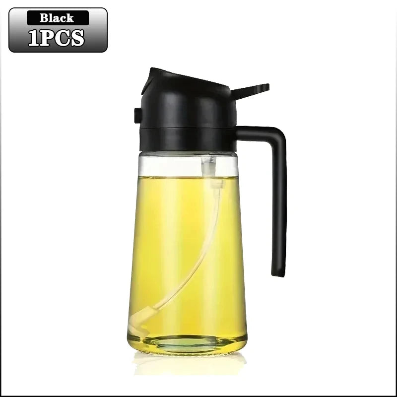 Multifunctional oil bottle 2-in-1 sprayer cooking oil dispenser