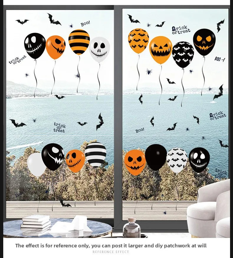 Halloween Glass Showcase Scene Decoration