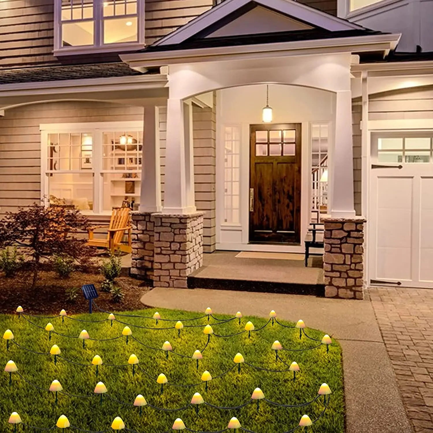 10 LED Solar Mushroom Lights