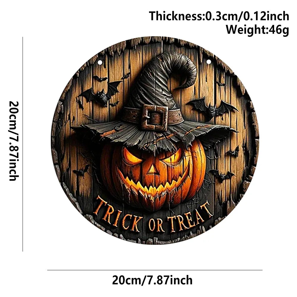 Halloween Wooden Round Decorative