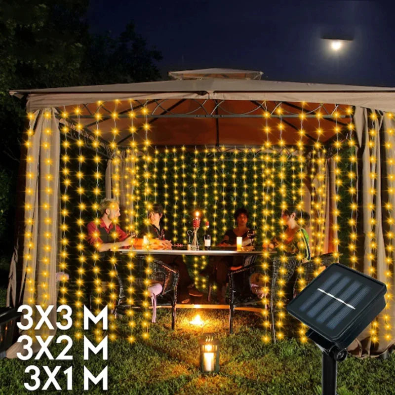 Solar Curtain Waterproof Solar String Lights
