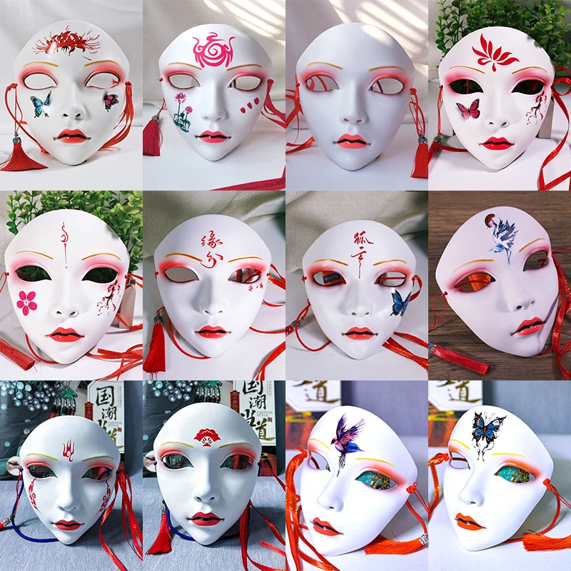 Halloween Party Mask Chinese Style Hand-Painted