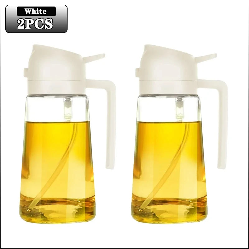 Multifunctional oil bottle 2-in-1 sprayer cooking oil dispenser