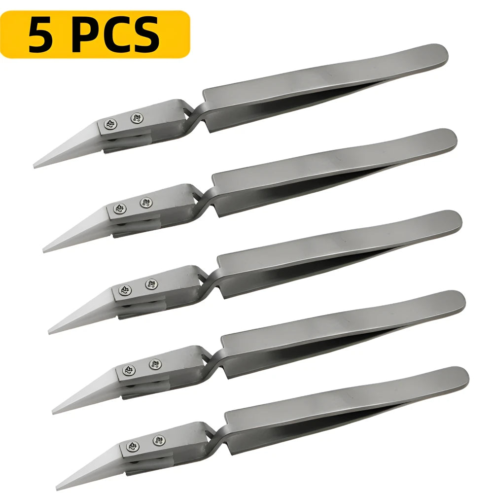 1/3PCS Resistant Precision Chuck Ceramic Tweezers