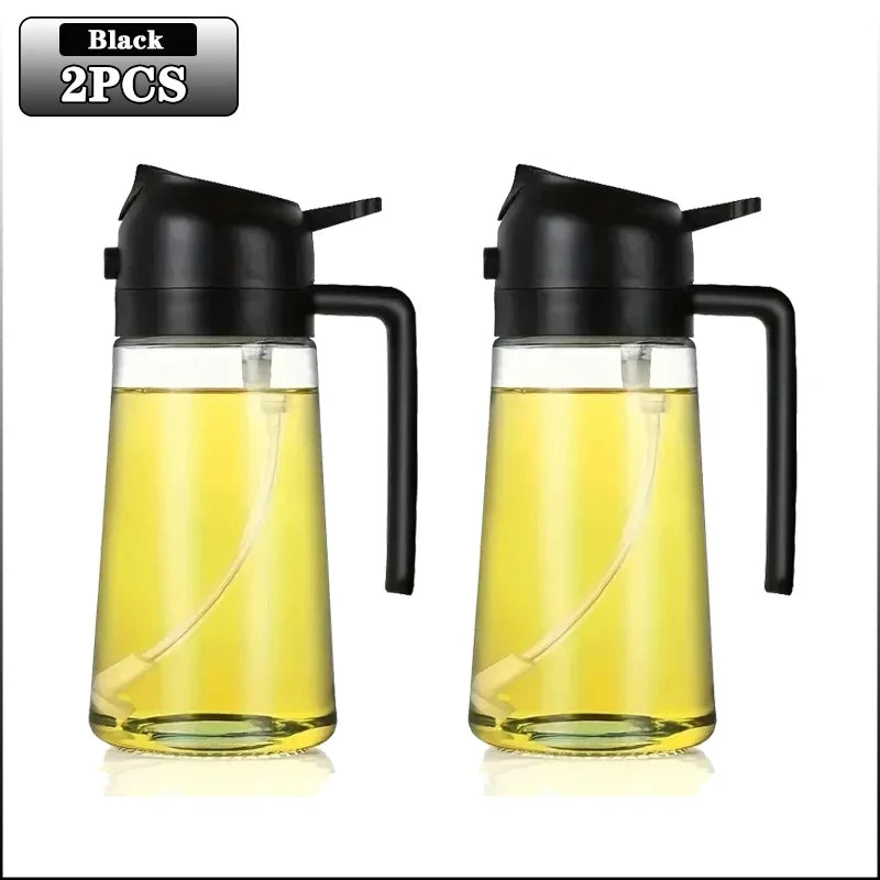 Multifunctional oil bottle 2-in-1 sprayer cooking oil dispenser