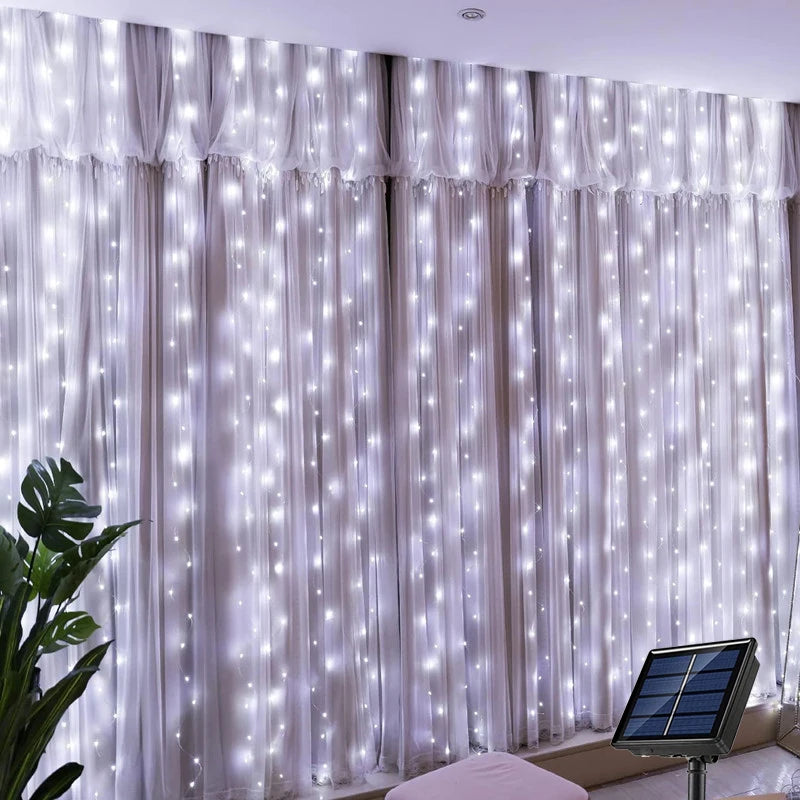 Solar Curtain Waterproof Solar String Lights
