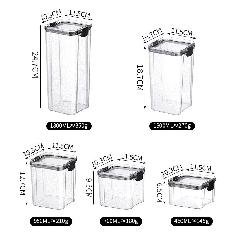 Transparent Food Storage Containers