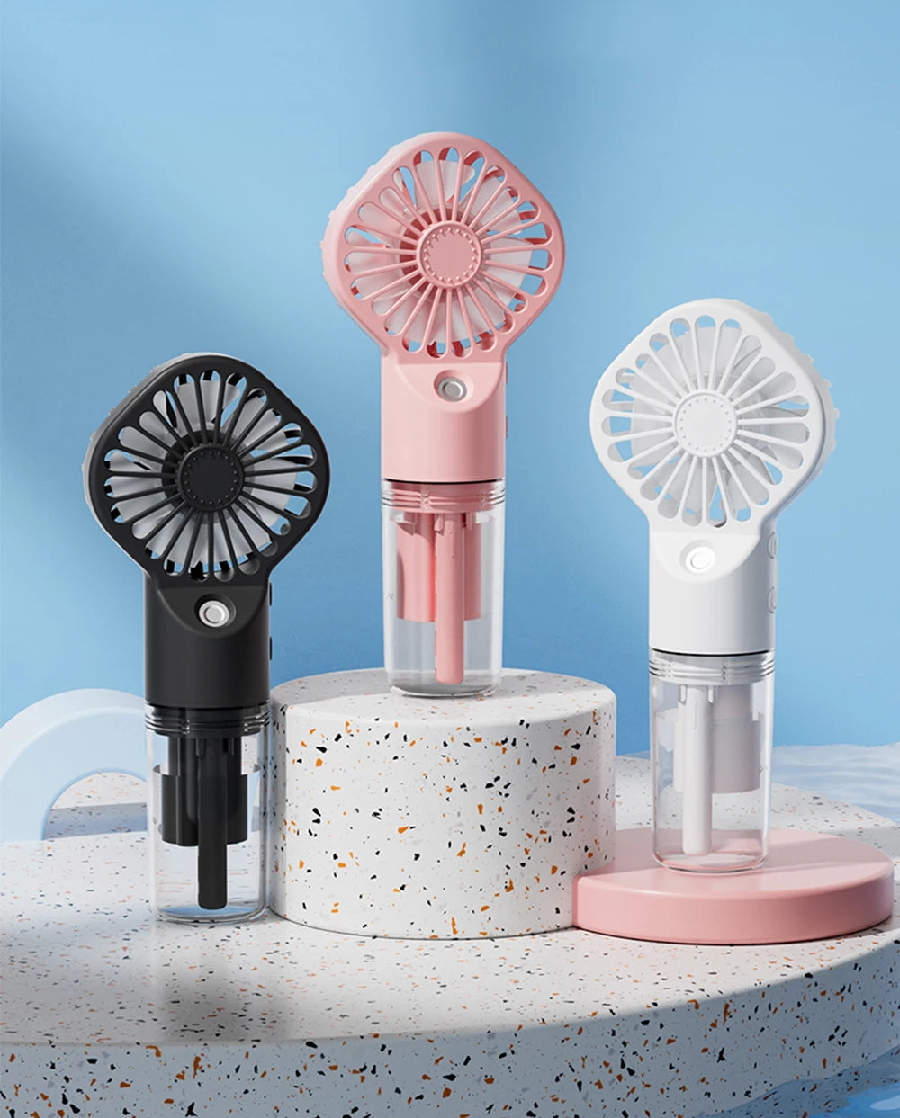 Portable USB Rechargeable with Mini Water Spray Hand Fan