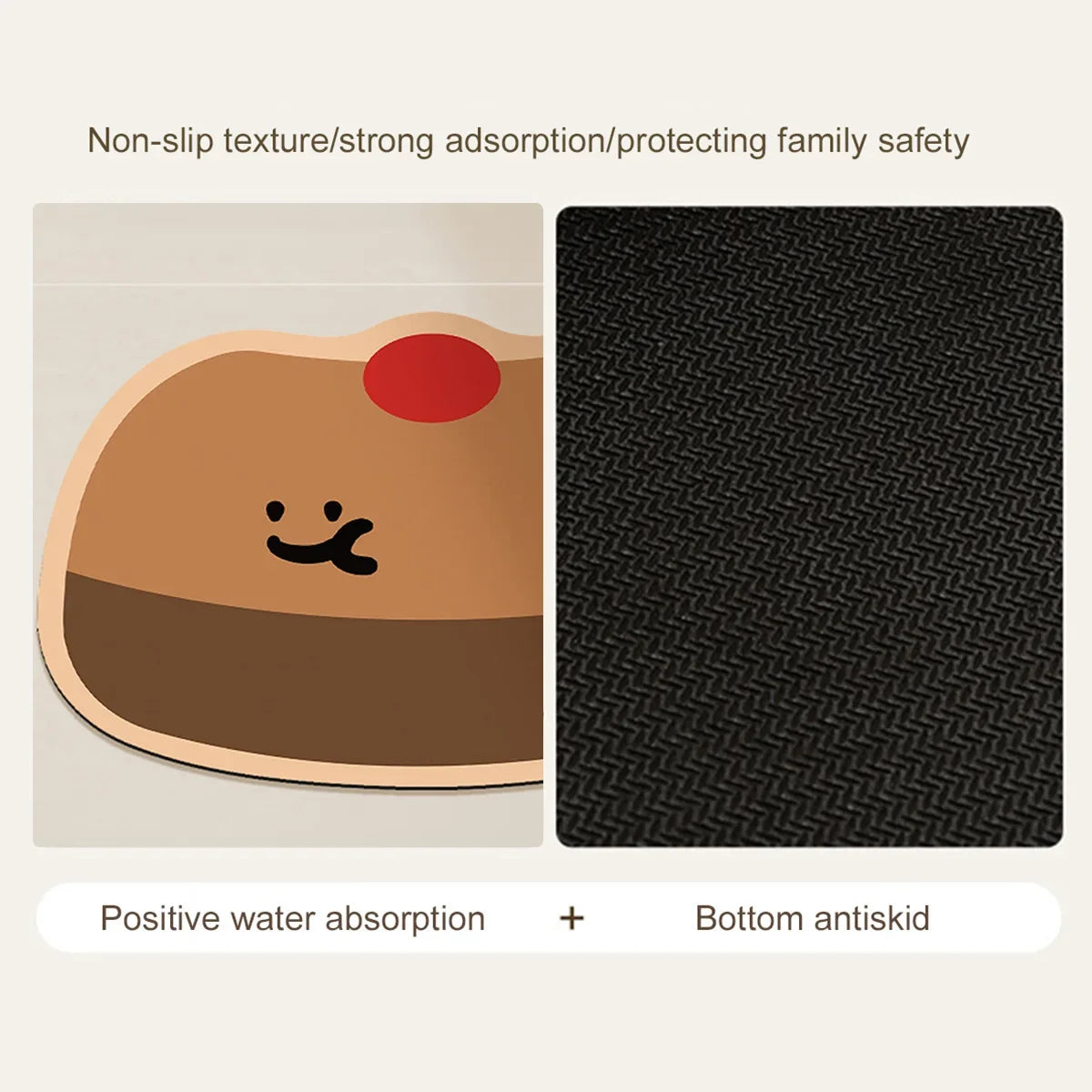 Cartoon Shaped Diatomaceous Floor Mat