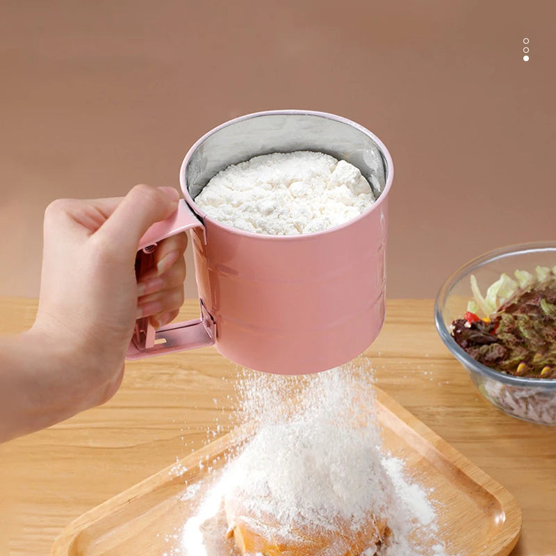 Household Kitchen Semi-Automatic Flour Sifter for Baking