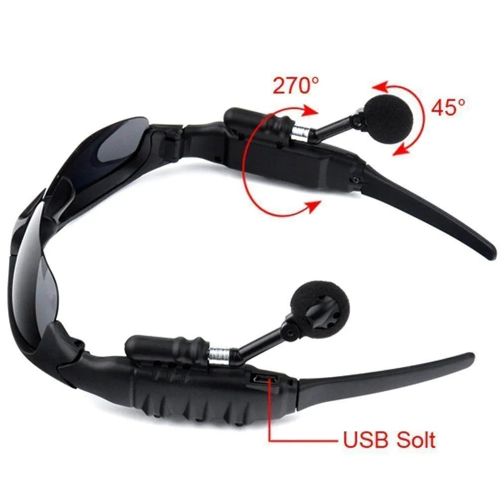 Stereo Earphones Wireless Headset with Mic Sunglasses