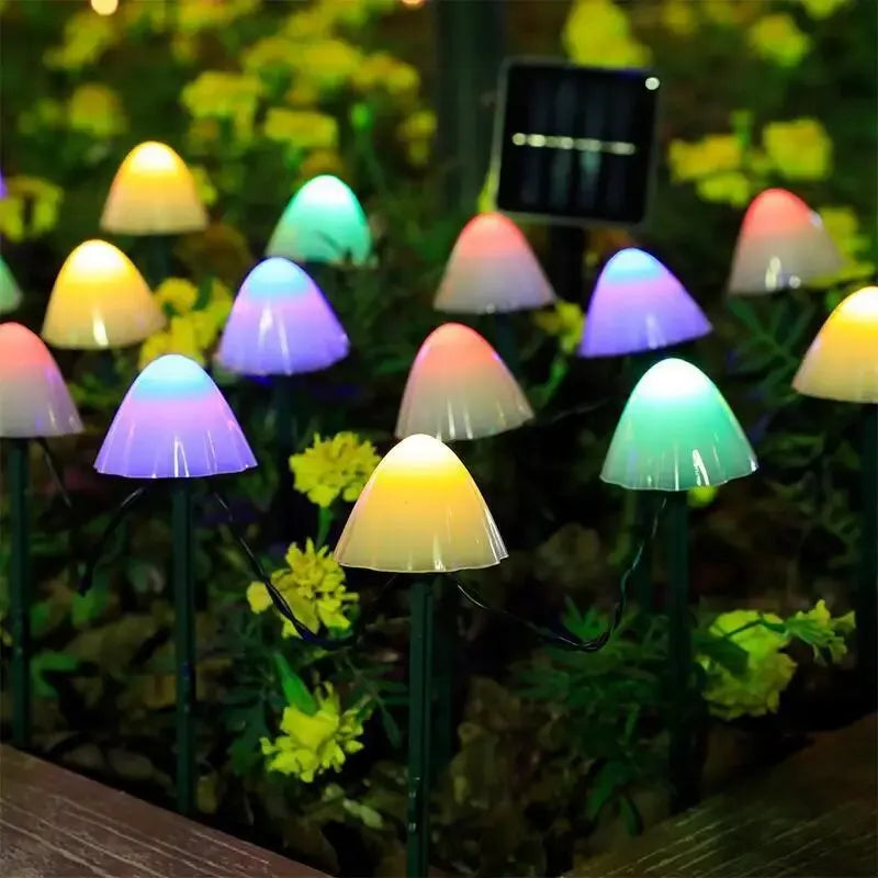 10 LED Solar Mushroom Lights