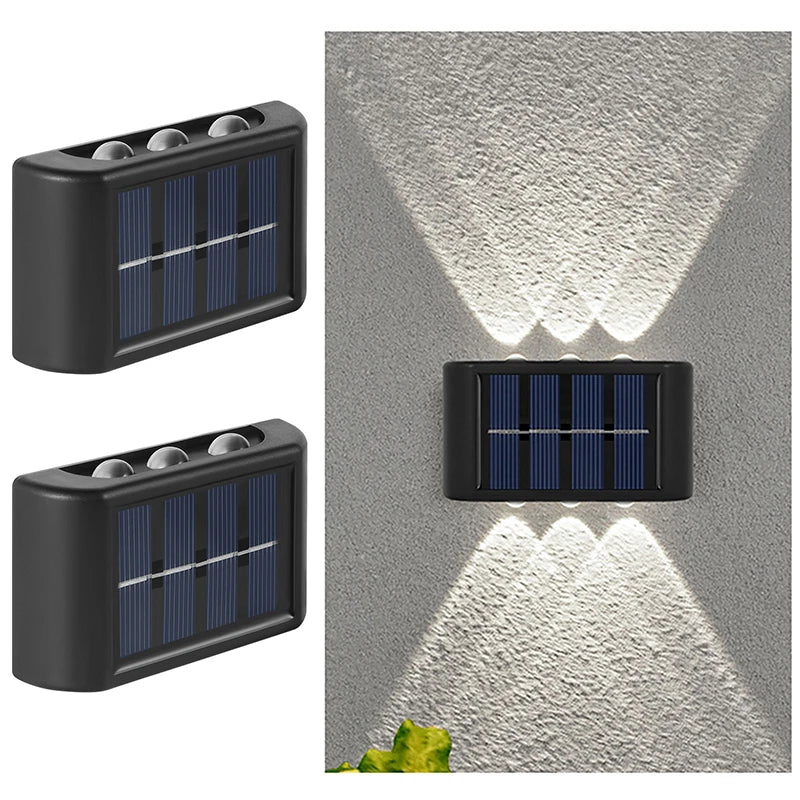 6LED Solar Outdoor Atmosphere Wall Lamp