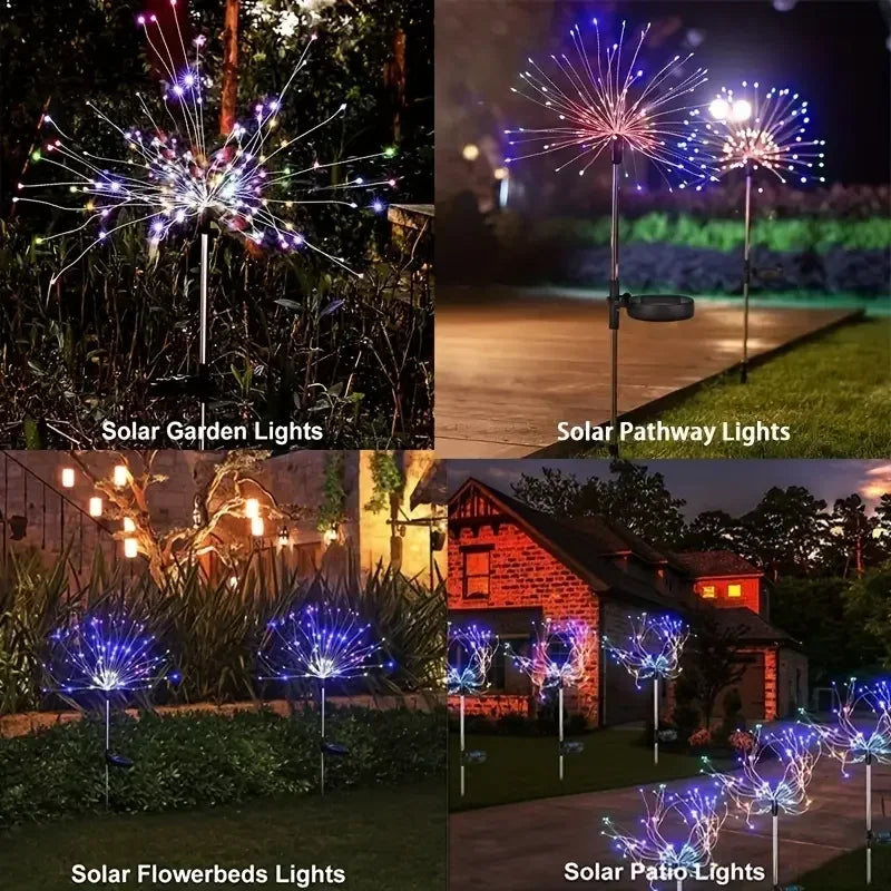 NEW 200LEDs Solar Fireworks Lights