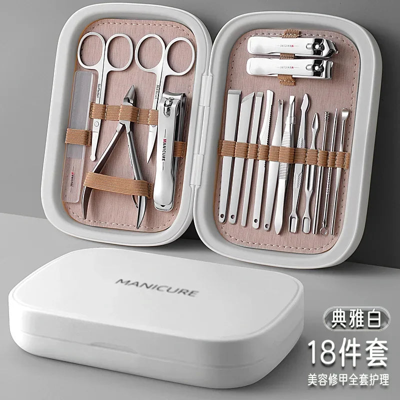 18 In 1 Professional Manicure Set Stainless Steel Set