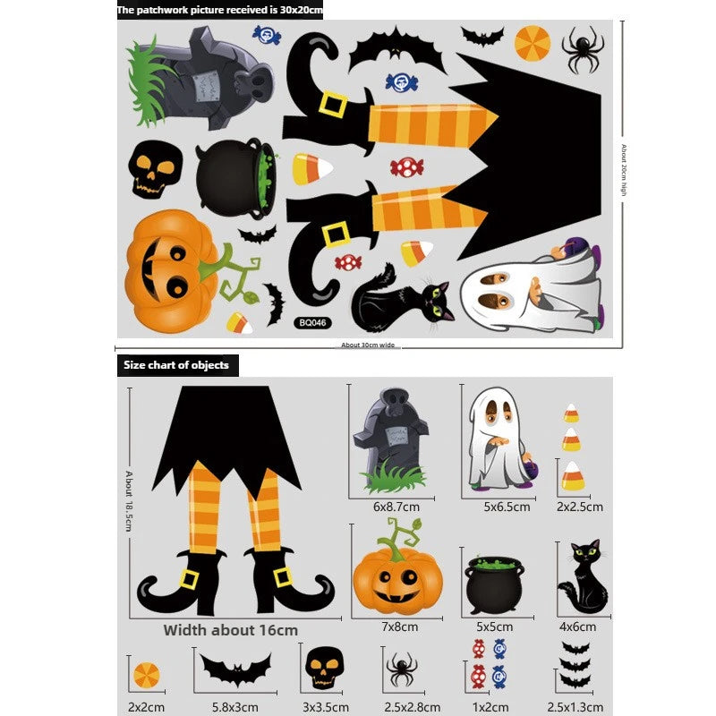 Halloween Glass Showcase Scene Decoration