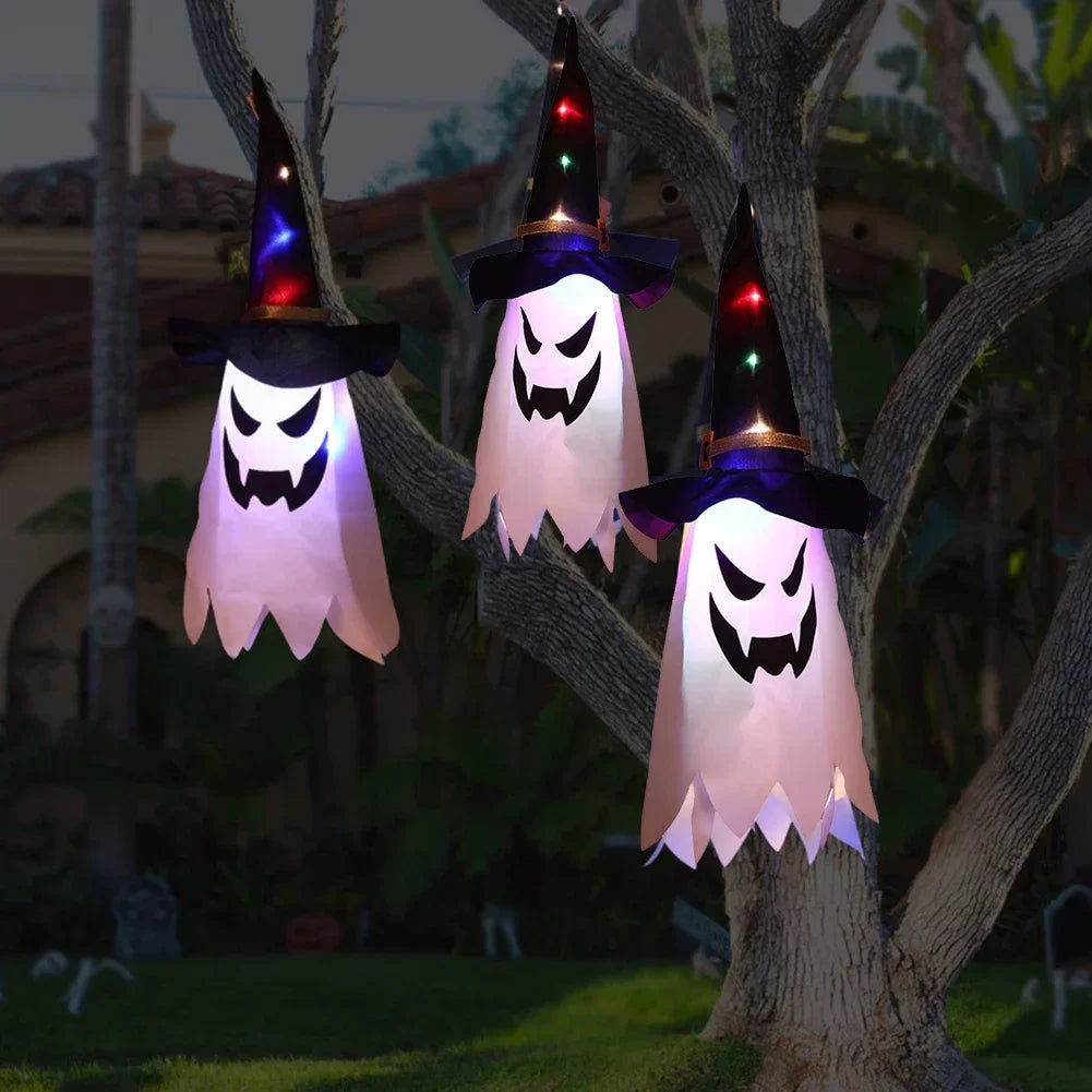 Halloween LED Flashing Light Hanging Ghost Decoration