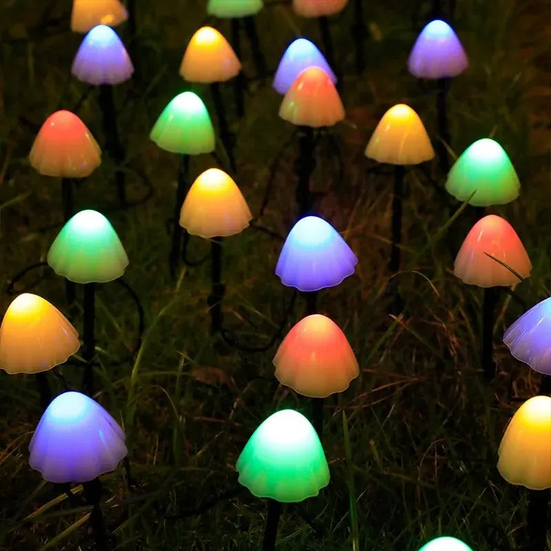 10 LED Solar Mushroom Lights
