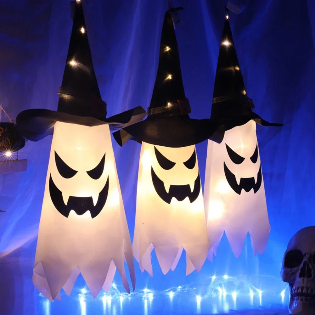 Halloween LED Flashing Light Hanging Ghost Decoration