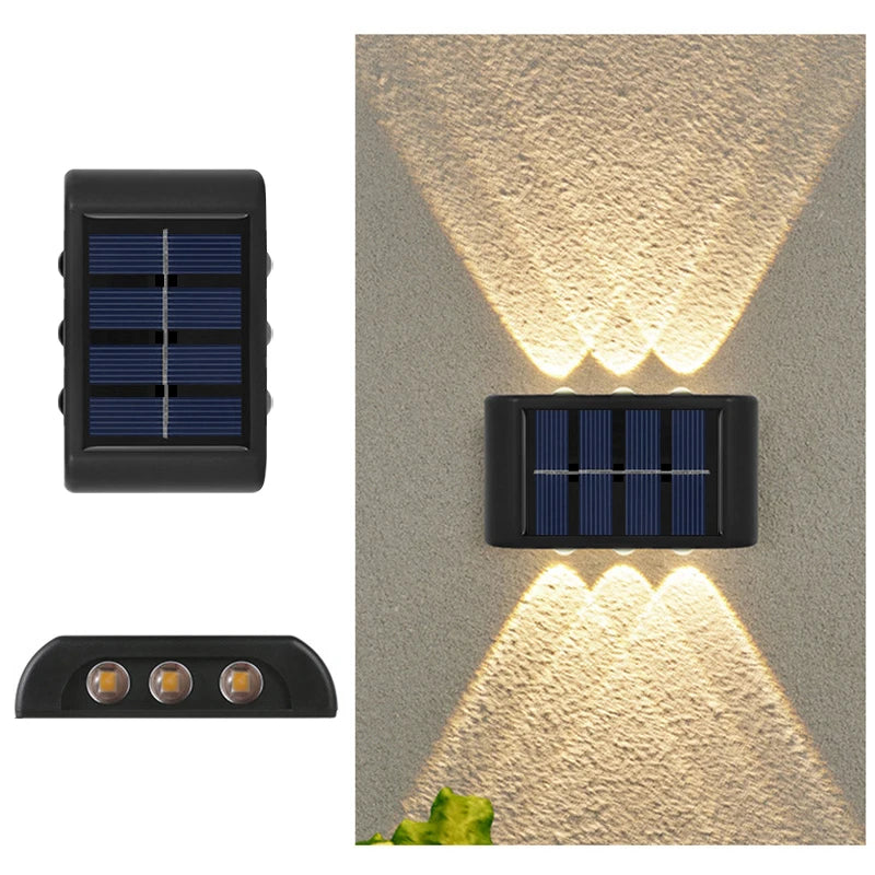 6LED Solar Outdoor Atmosphere Wall Lamp