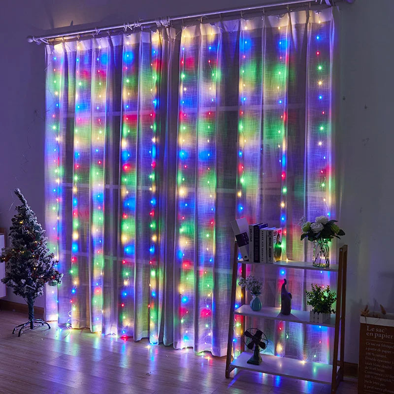 Solar Curtain Waterproof Solar String Lights