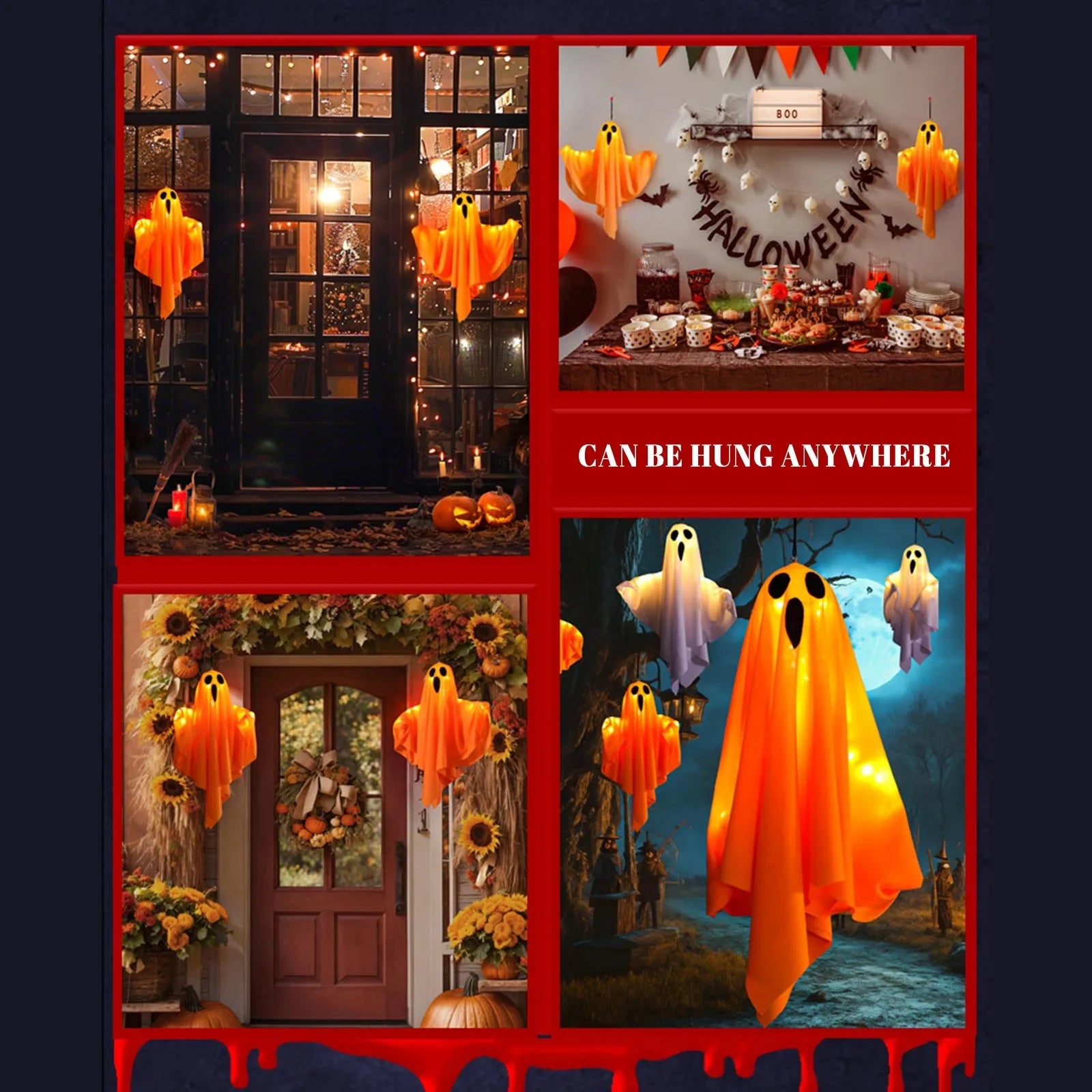 Halloween Ghost Halloween Hanging 50X40cm