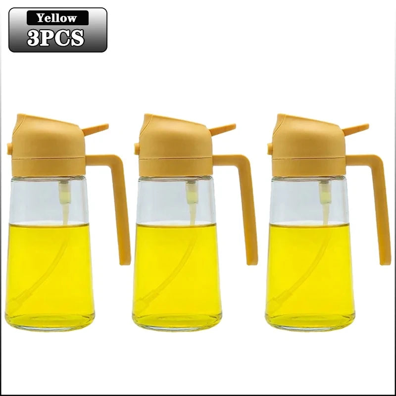 Multifunctional oil bottle 2-in-1 sprayer cooking oil dispenser