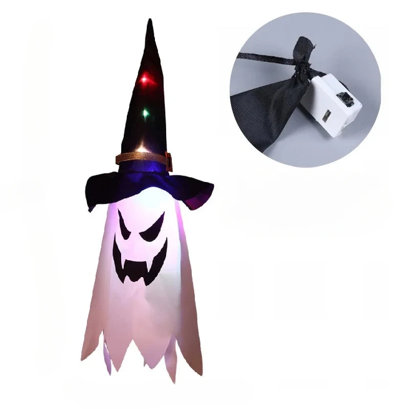 Halloween LED Flashing Light Hanging Ghost Decoration
