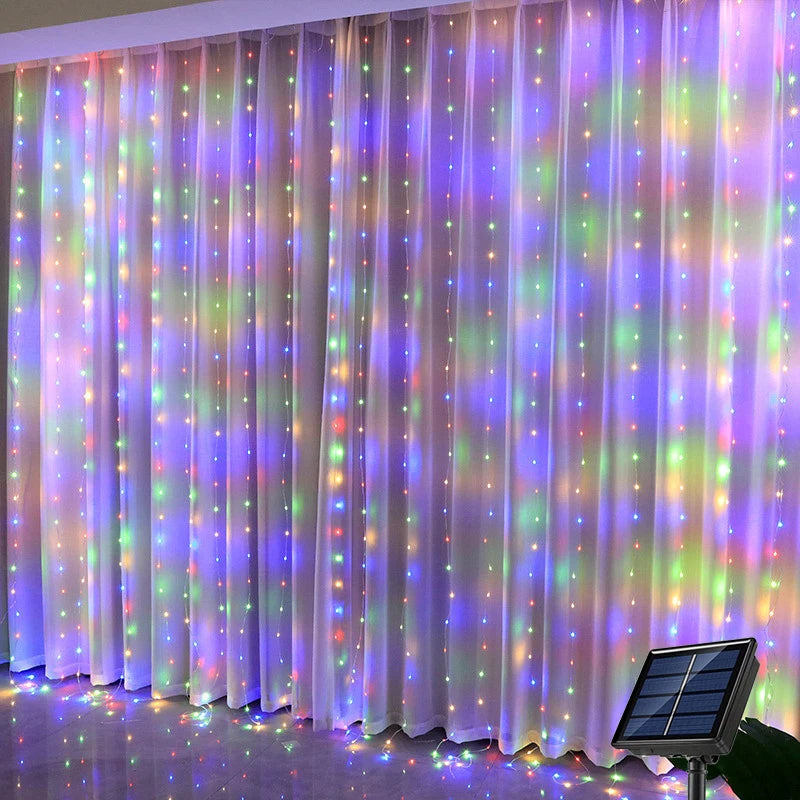 Solar Curtain Waterproof Solar String Lights