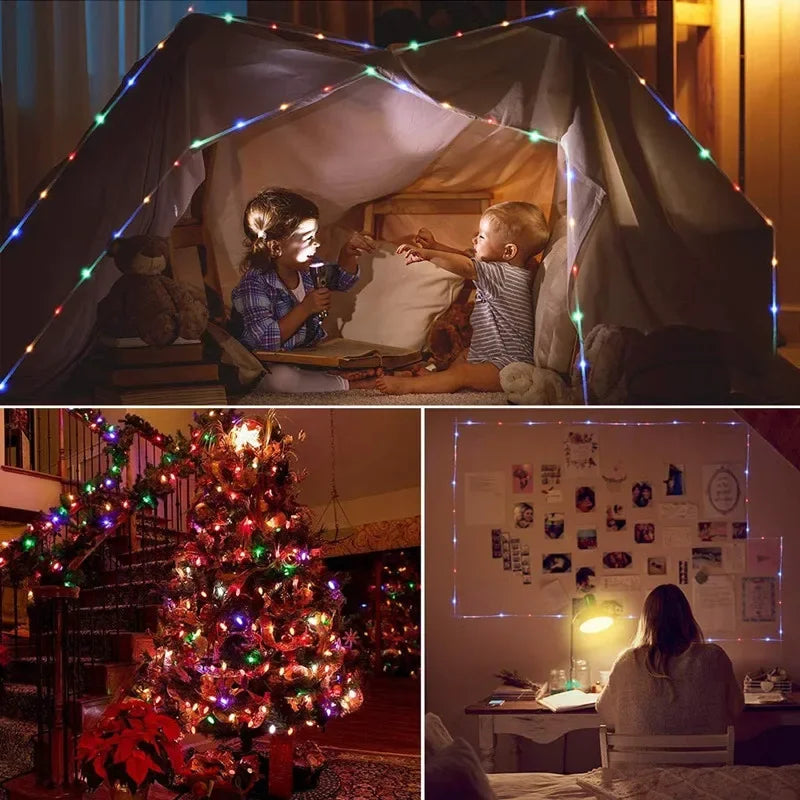 300LED Solar Rope Strip Light for Garden Lawn Tree Yard