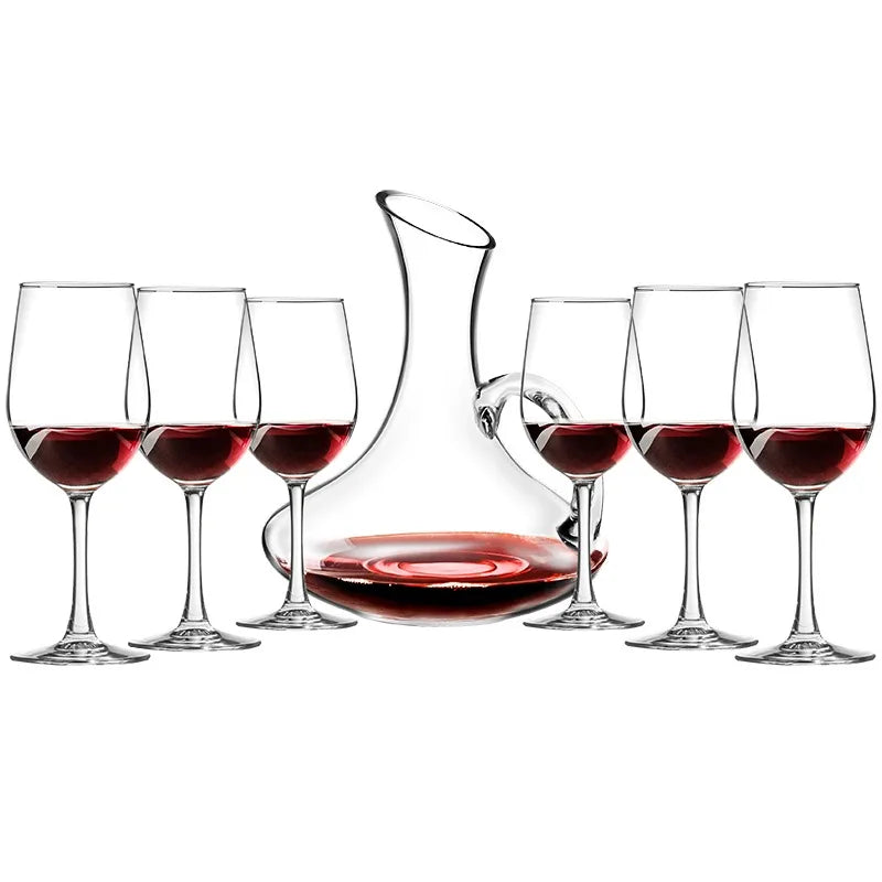Red Wine Glasses Set with Wine Decanter