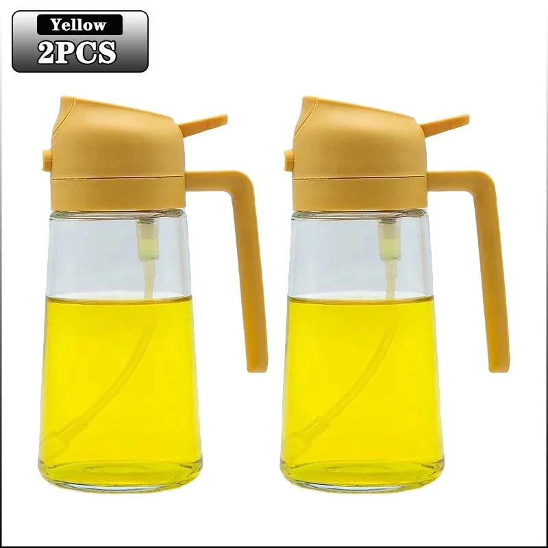 Multifunctional oil bottle 2-in-1 sprayer cooking oil dispenser