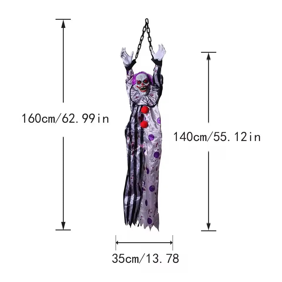 Halloween Decorations Electric Voice-activated Hanging Ghost Clown