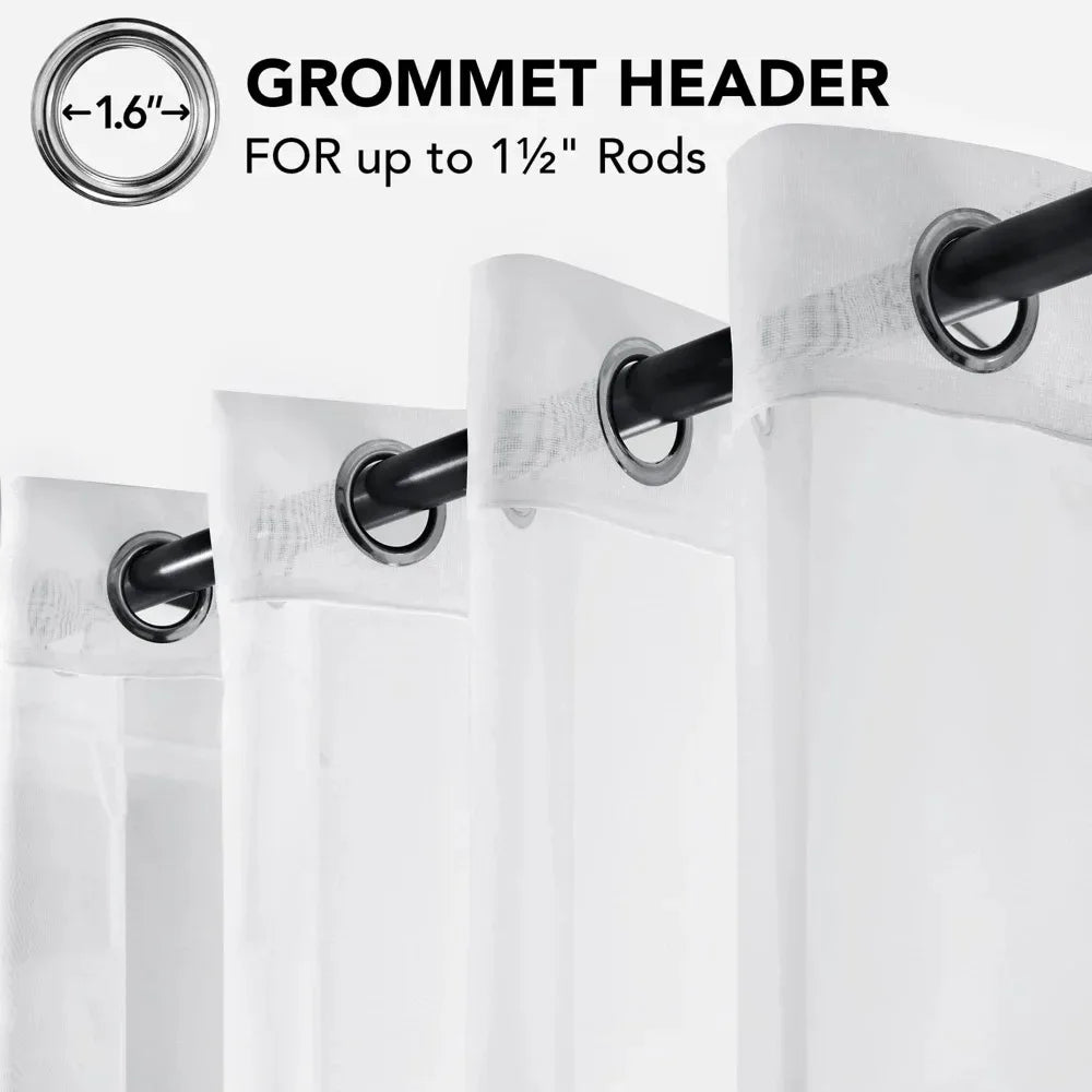 White Sheer Curtains