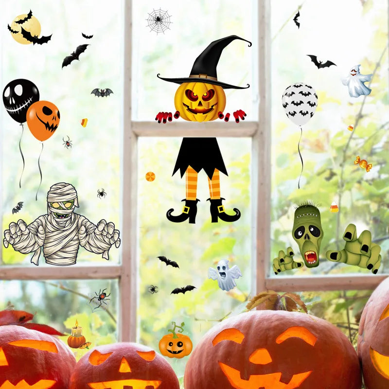 Halloween Glass Showcase Scene Decoration
